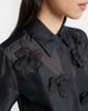 Max Mara Max Mara Agi embellished floral-appliquÃ© silk blouse - 4