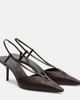 Max Mara Max Mara Agitano raffia slingback pumps - 1