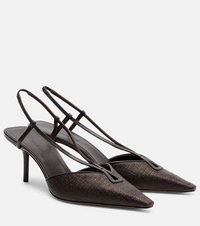 Max Mara Max Mara Agitano raffia slingback pumps