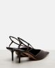 Max Mara Max Mara Agitano raffia slingback pumps - 3