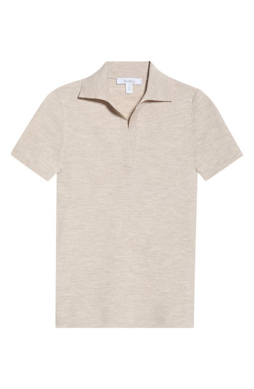 Max Mara Max Mara Albero Virgin Wool Blend Rib Polo Sweater
