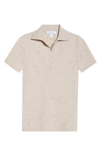 Max Mara Max Mara Albero Virgin Wool Blend Rib Polo Sweater