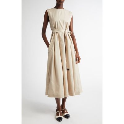 Max Mara Max Mara Amina Cotton Twill Midi Dress
