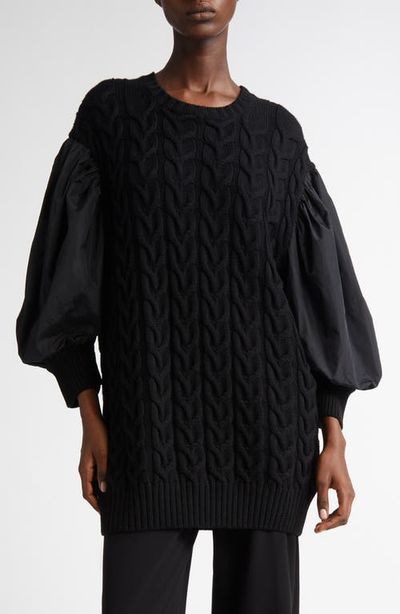Max Mara Max Mara Ancella Oversize Mixed Media Sweater