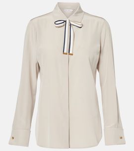 Max Mara Max Mara Apollo bow-detail silk crêpe blouse