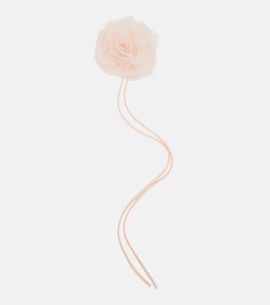 Max Mara Max Mara Ario floral-appliquÃ© silk chiffon brooch