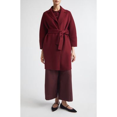 Max Mara Max Mara Arona Belted Virgin Wool Wrap Coat