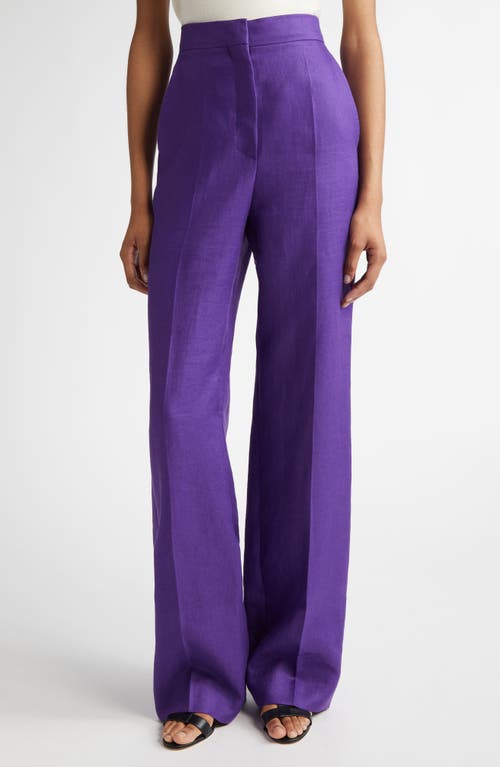 Max Mara Max Mara Aversa Flax Linen Wide Leg Trousers