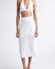 Max Mara Max Mara Beachwear Embroidered Jersey Eyelet Midi Skirt - 2