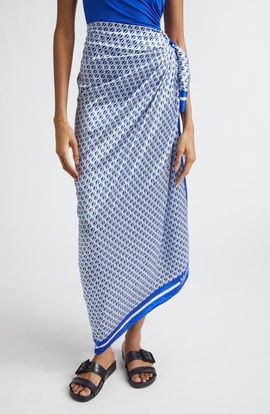 Max Mara Max Mara Beachwear Foam Geo Print Silk Scarf
