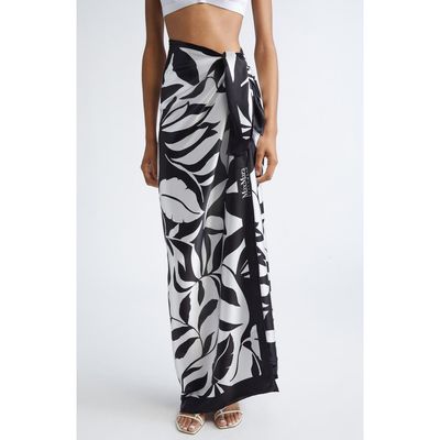Max Mara Max Mara Beachwear Foam Print Silk Sarong