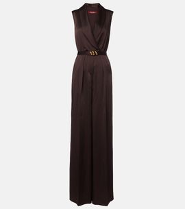 Max Mara Max Mara Belted satin jumpsuit