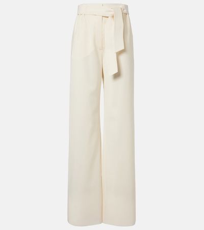 Max Mara Max Mara Belted virgin wool wide-leg pants