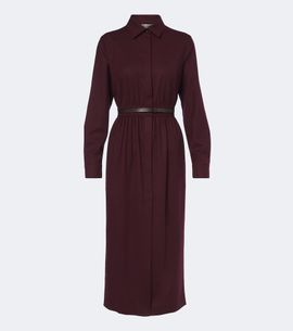 Max Mara Max Mara Belted wool-blend shirt dress