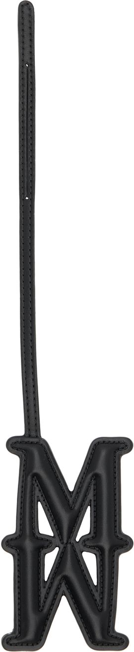 Max Mara Max Mara Black Leather Monogram Keychain