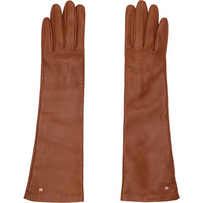 Max Mara Max Mara Brown Afidee Long Gloves