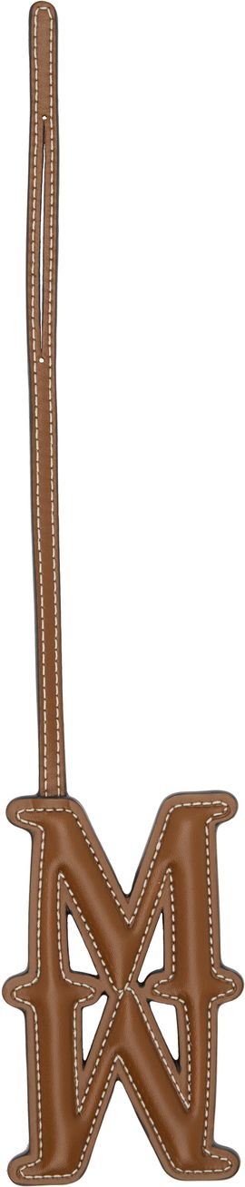 Max Mara Max Mara Brown Leather Monogram Keychain