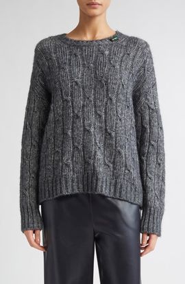Max Mara Max Mara Cabaret Oversize Cotton & Alpaca Blend Sweater