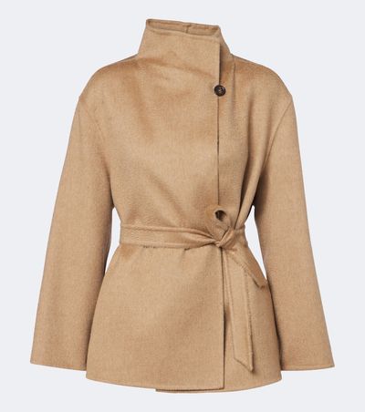 Max Mara Max Mara Camel hair and mohair wrap coat