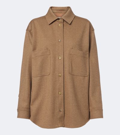 Max Mara Max Mara Camel hair and wool-blend shirt