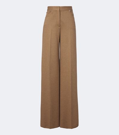 Max Mara Max Mara Camel hair and wool-blend wide-leg pants