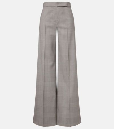 Max Mara Max Mara Checked virgin wool wide-leg pants