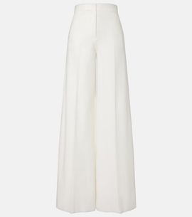 Max Mara Max Mara Cotton piquÃ© wide-leg pants