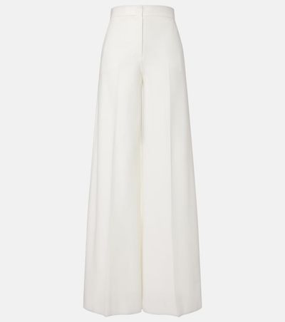 Max Mara Max Mara Cotton piquÃ© wide-leg pants