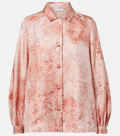 Max Mara Max Mara Crespo embellished printed twill shirt