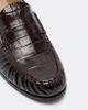 Max Mara Max Mara Croc-effect leather penny loafers - 2