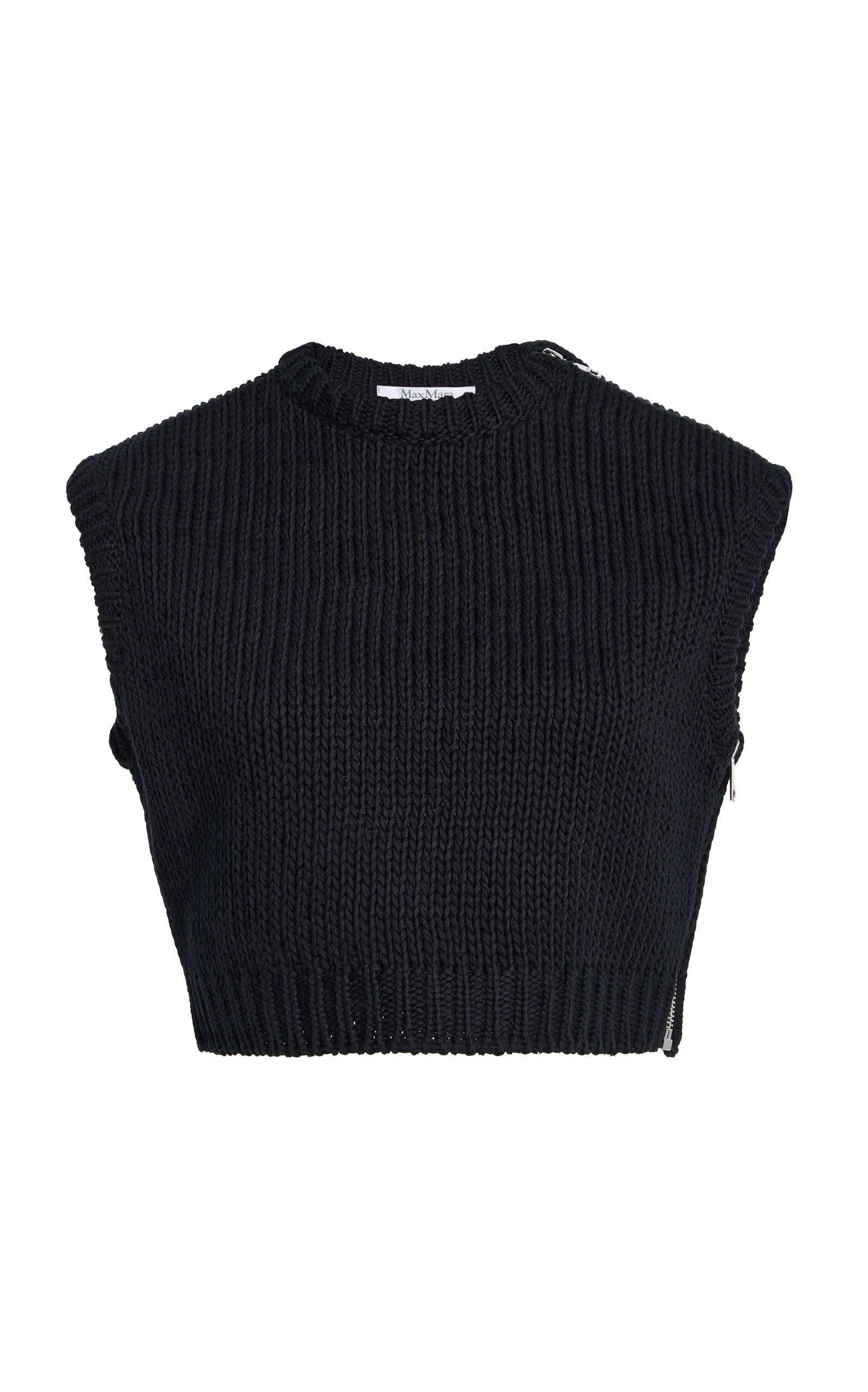 Max Mara Max Mara Cropped Knit Turtleneck Sweater