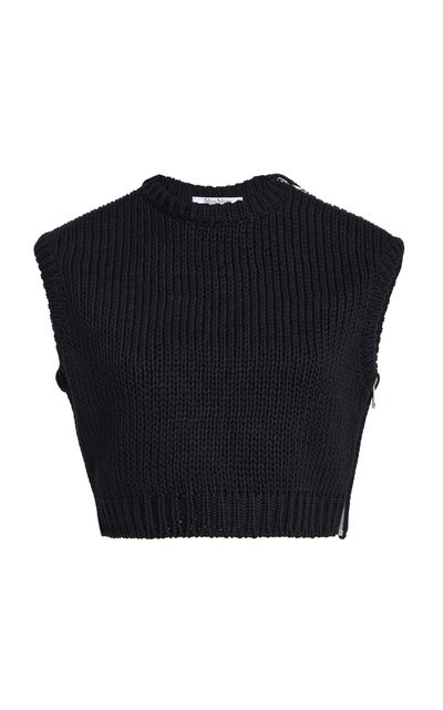 Max Mara Max Mara Cropped Knit Turtleneck Sweater