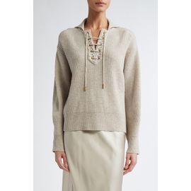 Max Mara Max Mara Eccelso Lace-Up Wool & Cashmere Sweater