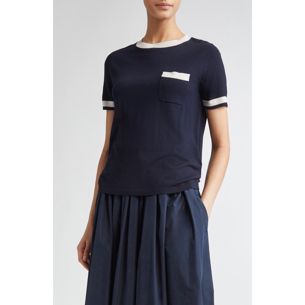 Max Mara Max Mara Egidio Pocket Tipped Virgin Wool Sweater