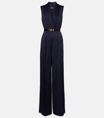 Max Mara Max Mara Elegante belted satin jumpsuit