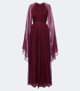 Max Mara Max Mara Elegante belted silk chiffon gown
