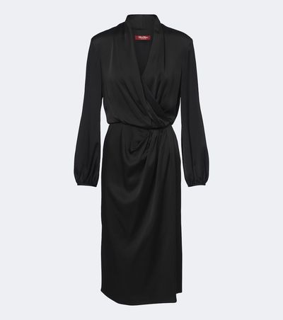 Max Mara Max Mara Elegante draped satin midi dress