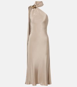 Max Mara Max Mara Elegante one-shoulder silk crÃªpe maxi dress
