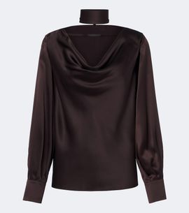 Max Mara Max Mara Elegante scarf-detail silk satin blouse