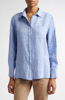 Max Mara Max Mara Elise Linen Button-Up Shirt