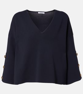 Max Mara Max Mara Embellished crêpe top