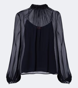 Max Mara Max Mara Embellished sheer blouse
