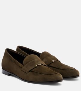 Max Mara Max Mara Embellished suede loafers