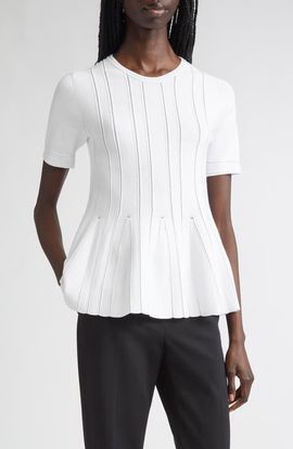 Max Mara Max Mara Epoche Short Sleeve Peplum Sweater