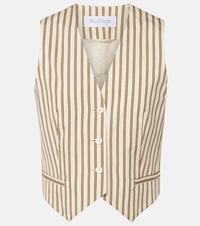 Max Mara Max Mara Fauno striped cotton and silk vest