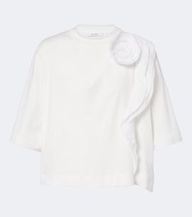 Max Mara Max Mara Floral-appliquÃ© cotton jersey T-shirt