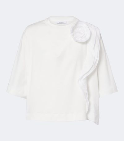 Max Mara Max Mara Floral-appliquÃ© cotton jersey T-shirt