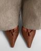 Max Mara Max Mara Gitano leather-trimmed slingback pumps - 2