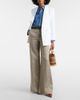Max Mara Max Mara Gitano leather-trimmed slingback pumps - 4