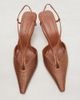 Max Mara Max Mara Gitano leather-trimmed slingback pumps - 6